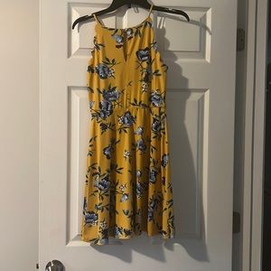 Yellow floral sun dress